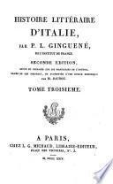 Histoire littéraire d'Italie