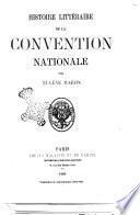 Histoire littéraire de la Convention nationale par Eugene Maron