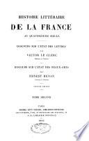 Histoire littéraire de la France au XIVe siècle