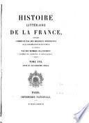 Histoire littéraire de la France