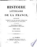 Histoire littéraire de la France