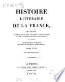 Histoire litteraire de la France