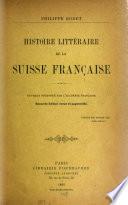 Histoire littéraire de la Suisse française