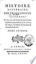 Histoire littéraire des troubadours