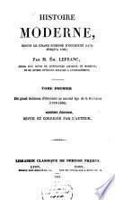 Histoire moderne depuis le grand schisme d'occident (1378) jusqu'a 1789