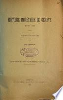 Histoire monétaire de Genève de 1792 à 1848