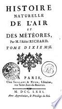 HISTOIRE NATURELLE DE L'AIR ET DES MÉTÉORES.