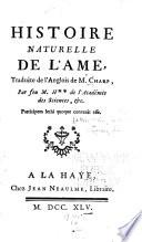 Histoire naturelle de l'ame