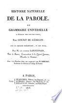 Histoire naturelle de la parole