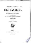 Histoire naturelle des Iles Canaries