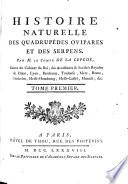 Histoire naturelle des quadrupèdes ovipares et des serpens