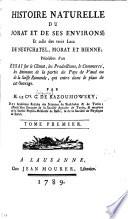 Histoire naturelle du Jorat et de ses environs, et celle des trois lacs de Neufchatel, Morat et Bienne