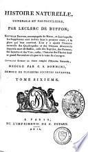 Histoire naturelle générale et particulière