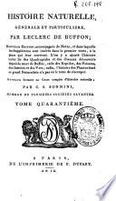 Histoire naturelle generale et particuliere