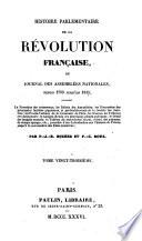 Histoire parlementaire de la révolution française