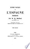 Histoire politique de l'Espagne moderne par M. de Marliani