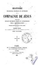 Histoire religieuse, politique et littéraire de la compagnie de Jésus