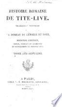 Histoire romaine de Tite-Live: Suppléments de Freinshémius, livre 53-54. Fragment du livre XCI, CXXX. Table méthodique et analytique des hommes et des choses