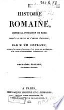 Histoire Romaine, depuis la fondation de Rome jusqu'à la chute de l'empire d'Occident