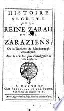 Histoire secrete de la reine Zarah et des Zaraziens, ou la duchesse de Marlborough demasquee