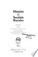 Histoire & sociétés rurales