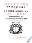 Histoire universelle de Jacques-Auguste de Thou