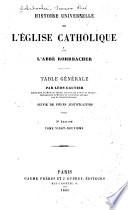 Histoire universelle de l'Eglise Catholique