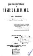 Histoire universelle de l'église catholique