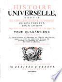 Histoire universelle depuis le commencement du monde jusqu' a present