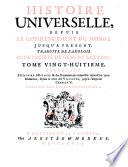 Histoire universelle depuis le commencement du monde jusqu' a present