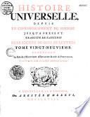 Histoire universelle depuis le commencement du Monde, jusqu'à présent ; Traduite de l'Anglois d'une Société de Gens de Lettres. Enrichies de Figures et de Cartes nécessaires