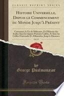 Histoire Universelle, Depuis le Commencement du Monde Jusqu'à Présent, Vol. 15