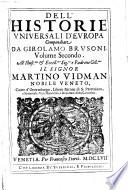 Historie universali d'Europa