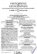 Historiens et géographes
