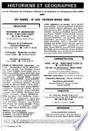 Historiens et géographes