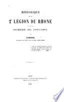Historique de la 2e légion du Rhône pendant la guerre de 1870-1871