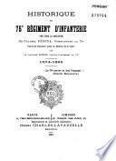 Historique du 75e régiment d'Infanterie