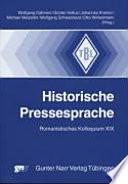 Historische Pressesprache