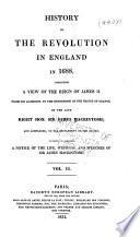 History of the Revolution in England in 1688