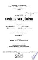 Homélies sur Jérémie
