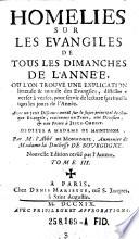 Homelies Sur Les Evangiles De Tous Les Dimanches De L'Année