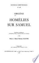 Homélies sur Samuel