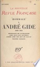 Hommage à André Gide, 1869-1951