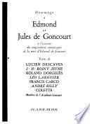 Hommage à Edmond et Jules de Goncourt