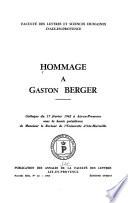 Hommage à Gaston Berger
