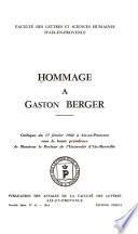 Hommage à Gaston Berger