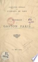 Hommage à Gaston Paris, 14 mai 1903