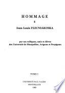 Hommage à Jean-Louis Flecniakoska