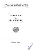 Hommage à Jean Richer