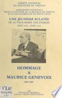 Hommage à Maurice Genevoix, 1890-1980